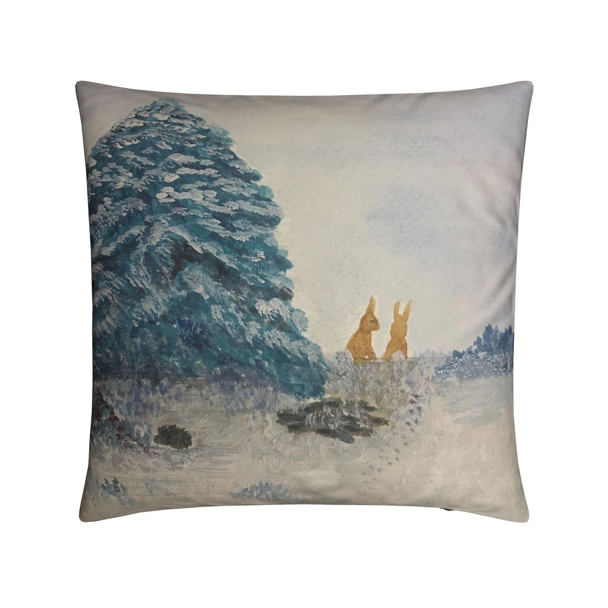 'Winter Tails' Soft Velvet Cushion