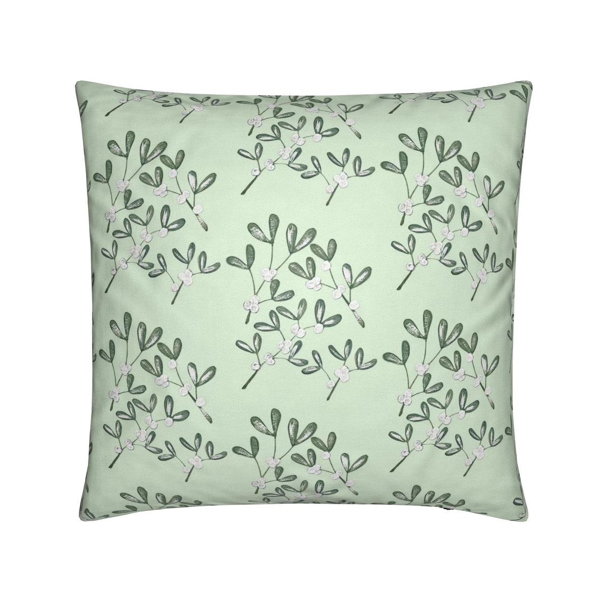 'Mistletoe Sage' Velvet Shimmer Cushion