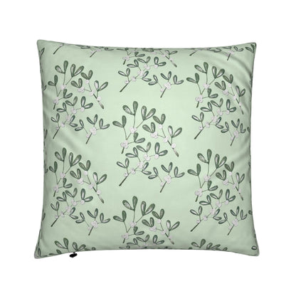 'Mistletoe Sage' Velvet Shimmer Cushion