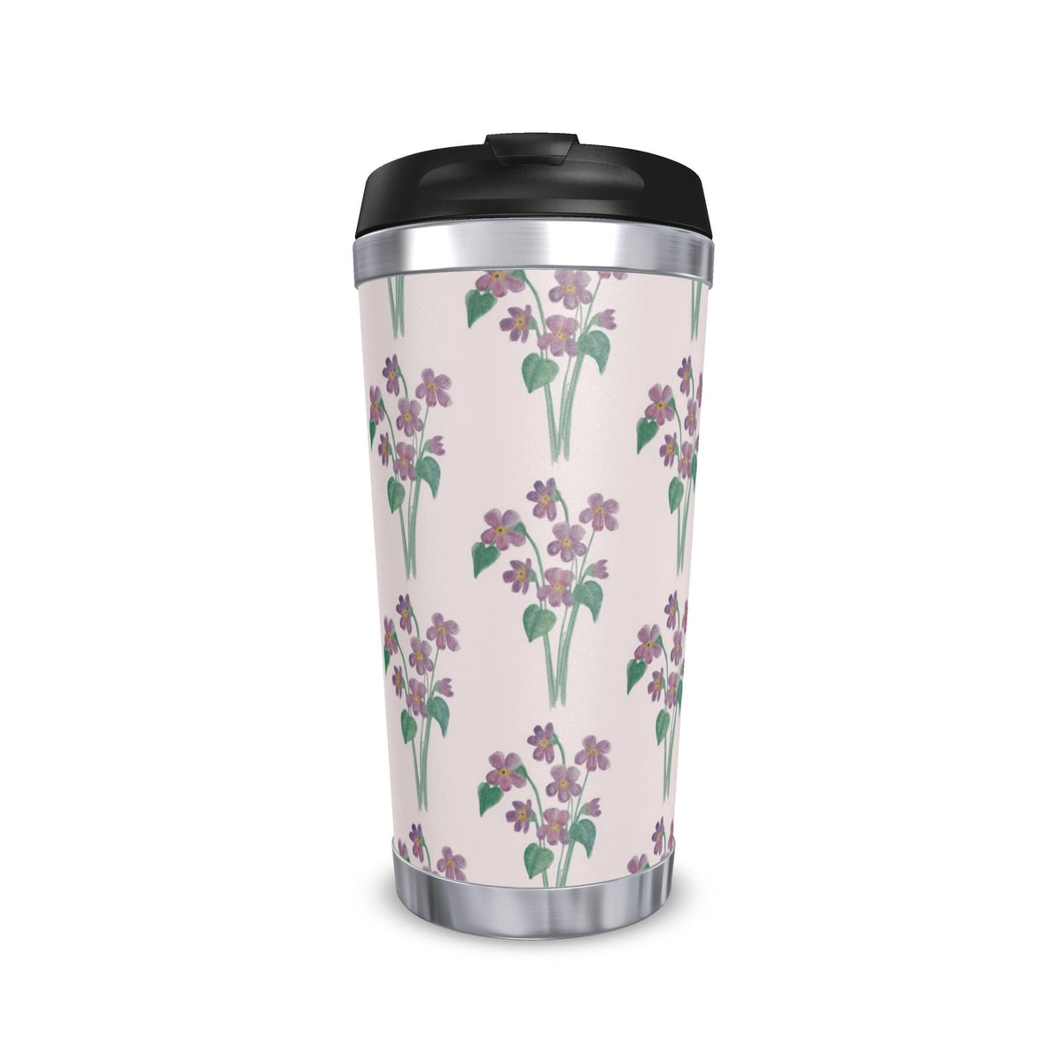 'Violets in Pink' Stainless Steel & Travel Mug Range
