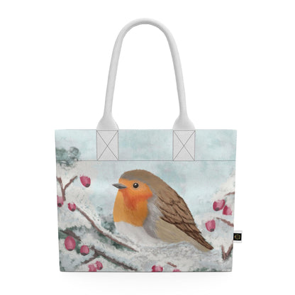 'Winter Robin' Organic Cotton Totelet Bag