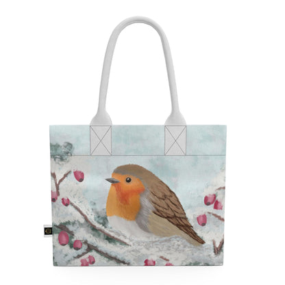 'Winter Robin' Organic Cotton Totelet Bag