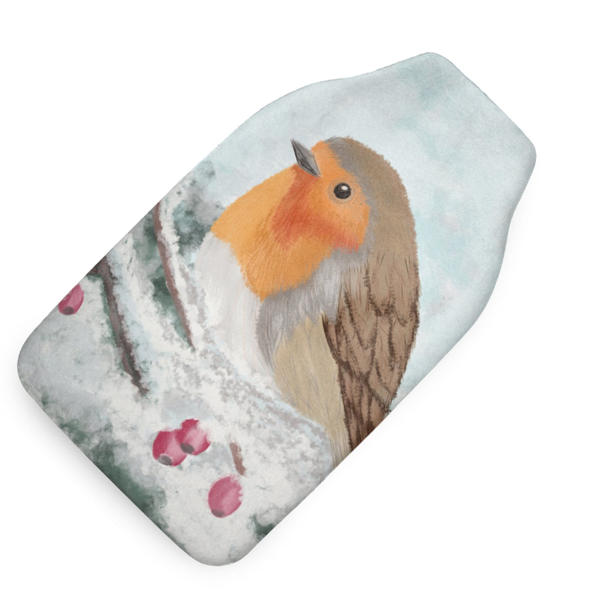 'Winter Robin' Luxury Hot Water Bottle