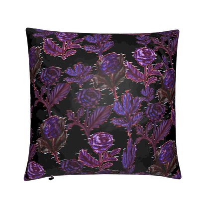 'Botanical Glitch' Velvet Shimmer Luxury Cushion