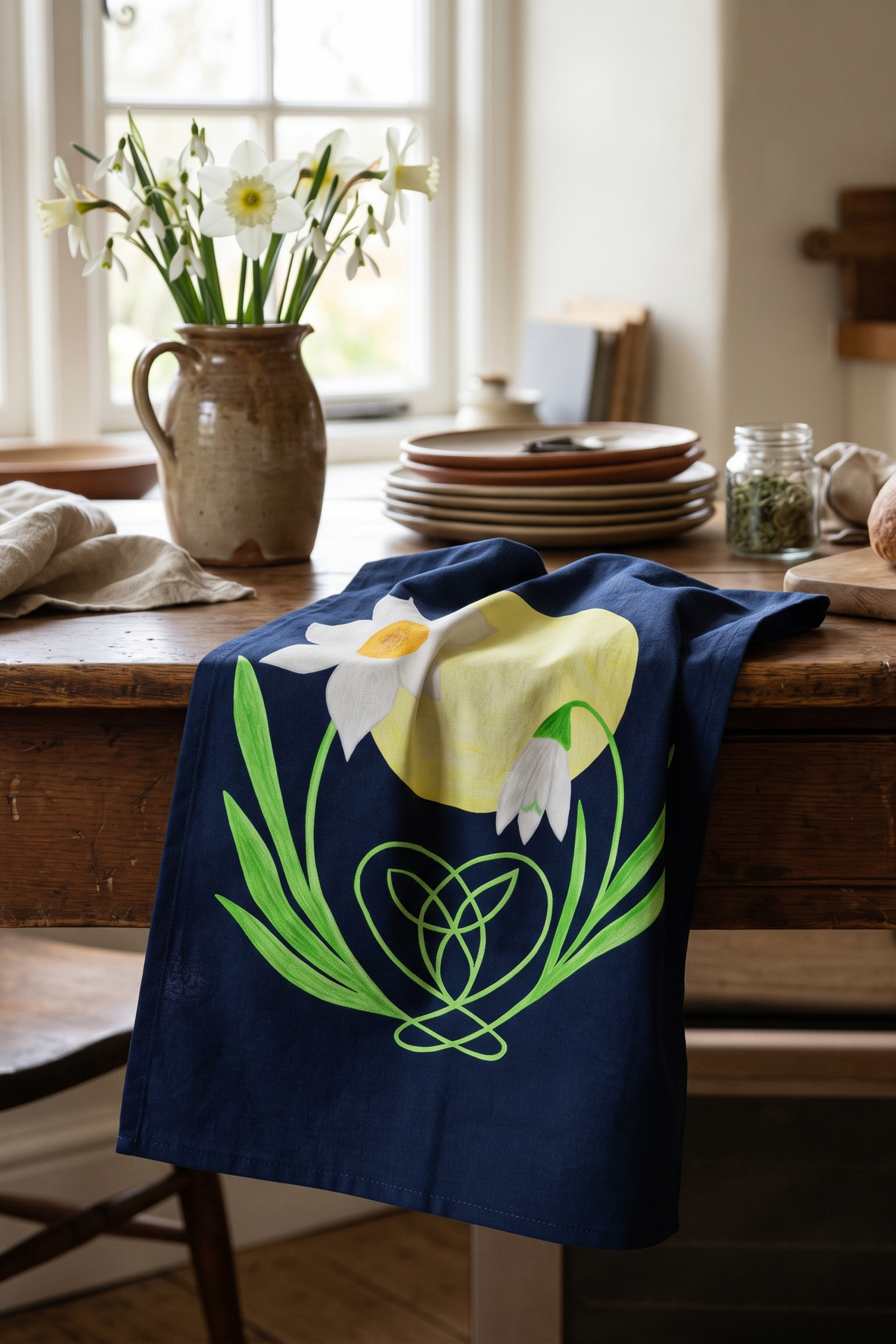 'Always Entwined' Artisan Kitchen Tea Towel