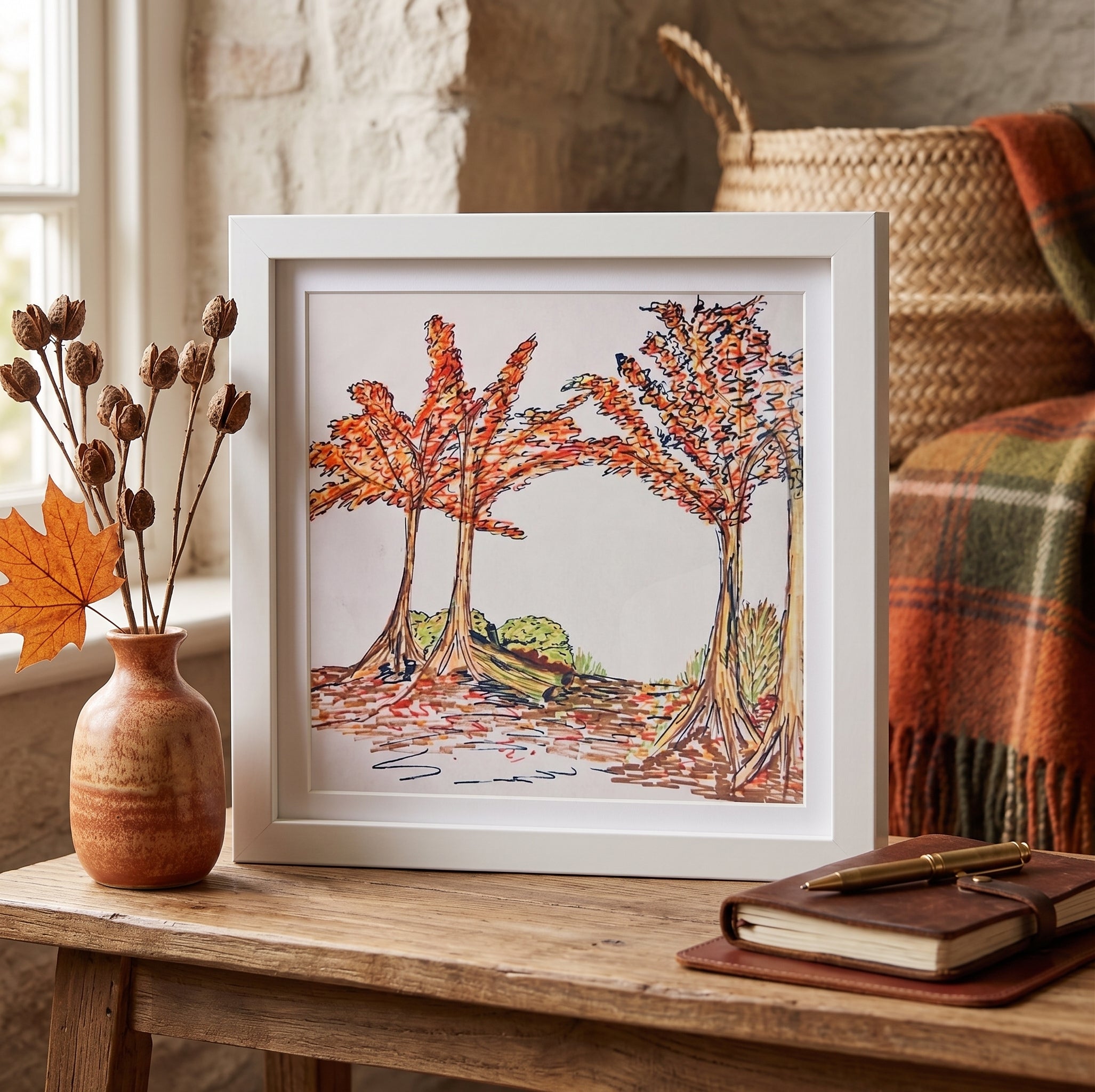 Seasonal Wanderings . . . 'Autumn Walk' Framed Art Print