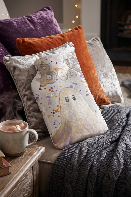 'Boo' Plush Hot Water Bottle Cover