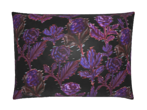 'Botanical Glitch' Velvet Shimmer Luxury Cushion