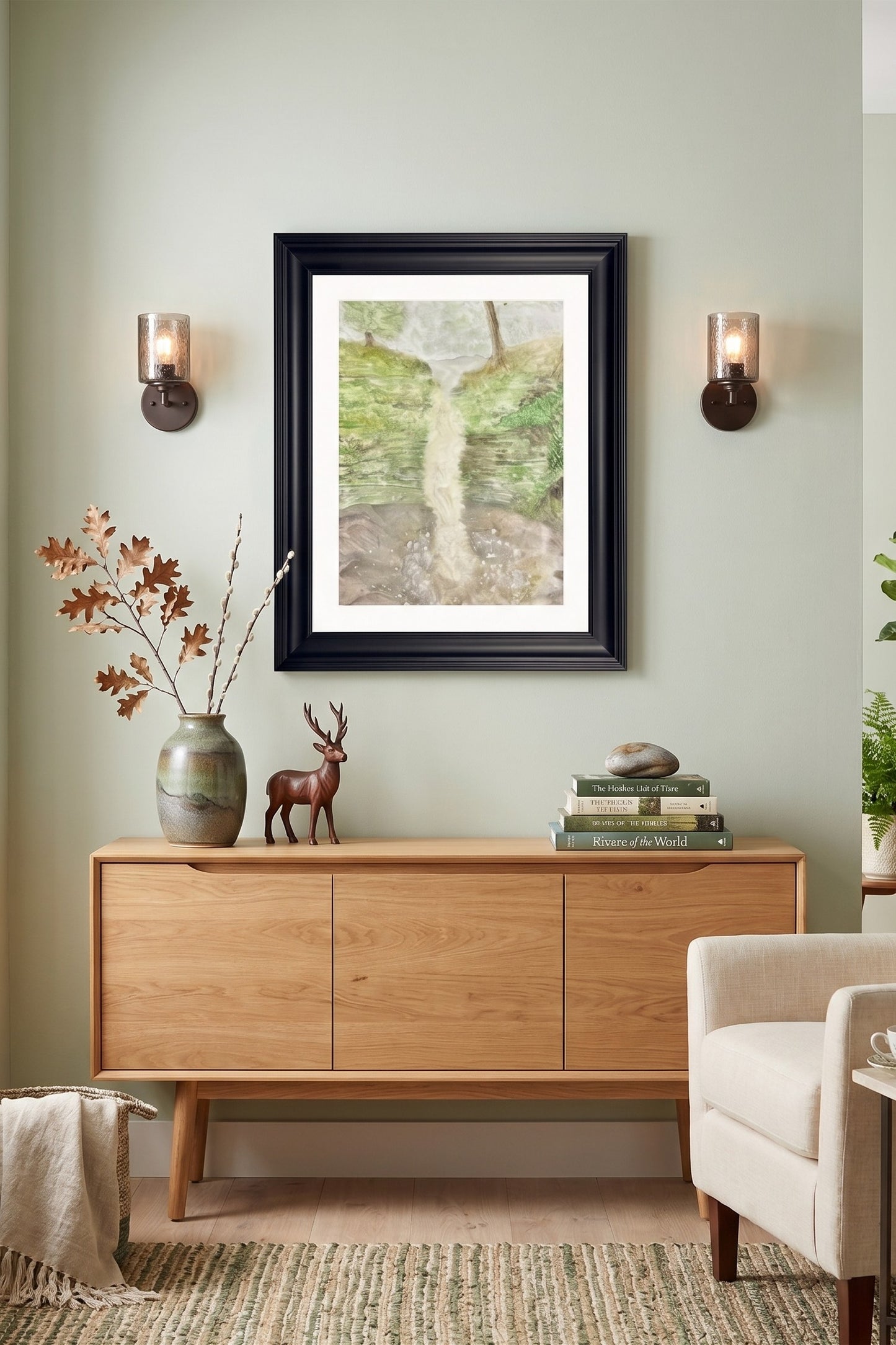 Welsh Landscapes . . . 'Brecon Waterfall' Framed Fine Art Print