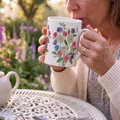 Daisies & Sweet Peas Bone China Mug