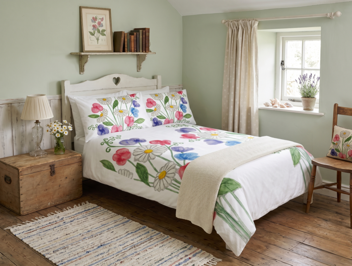 Daisies & Sweet Peas Single Duvet Cover
