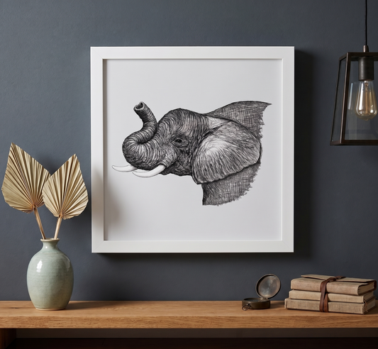 The Gentle Giant: Premium Framed Box Art Print (Sketch Edition)