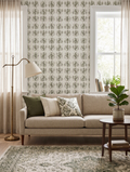 Green Botanical Abstract: Luxury Mirrored Wallpaper
