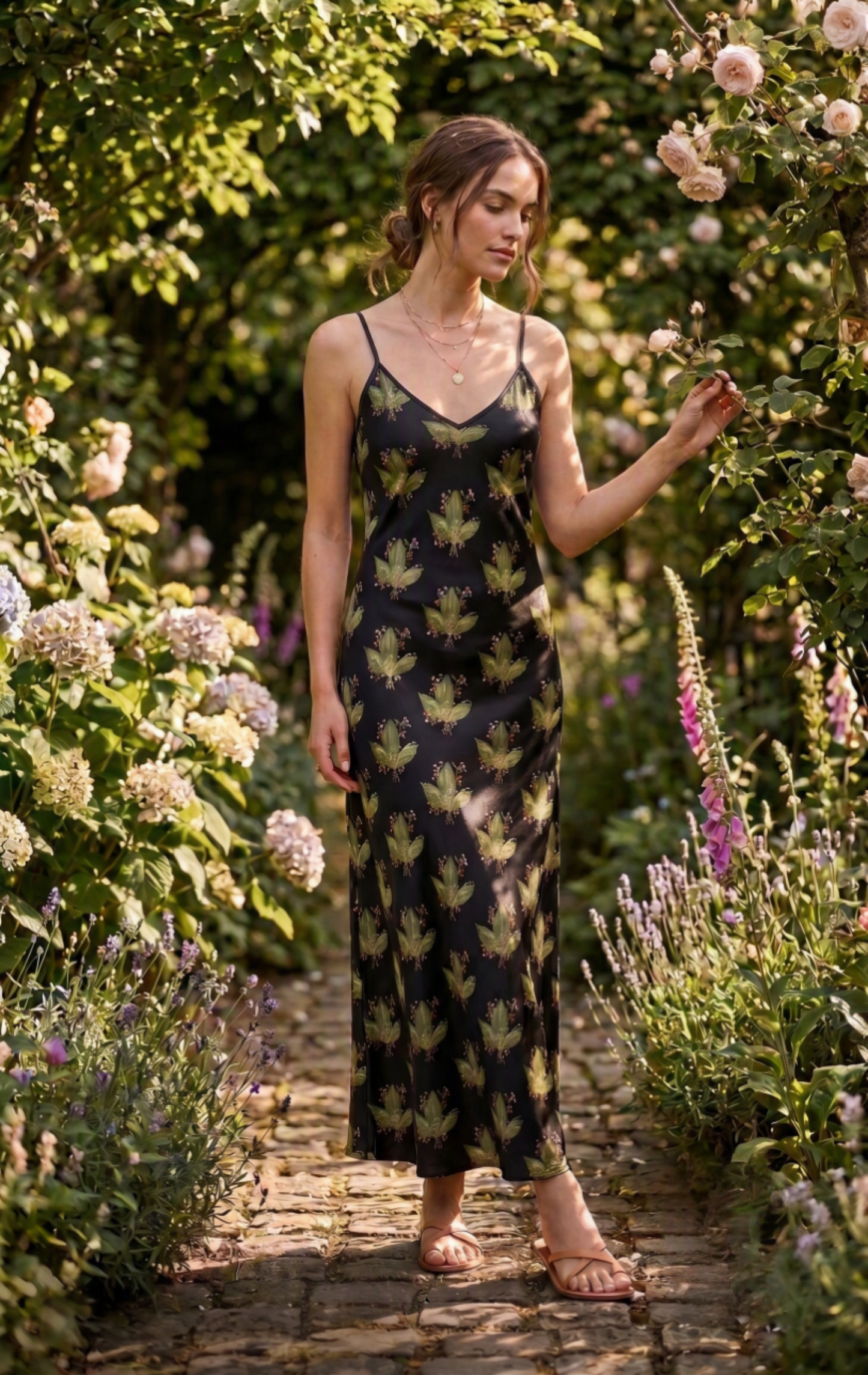 Hawthorn & Lily of the Valley: Luxury Satin Maxi Slip Dress