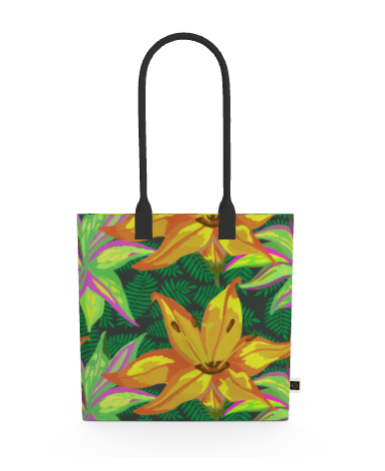 Hot House Stripe: Luxury Organic Cotton Canvas Tote Bag