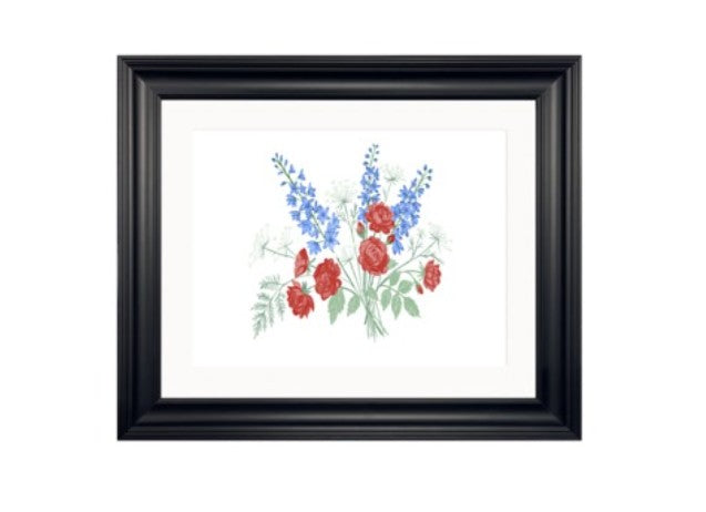 Independence Bouquet: 4th July Celebration Framed Art Print