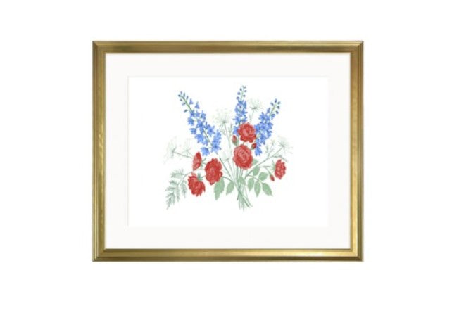 Independence Bouquet: 4th July Celebration Framed Art Print