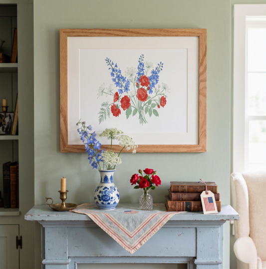 Independence Bouquet: 4th July Celebration Framed Art Print