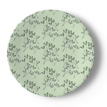 'Mistletoe Sage' Fine China Plates