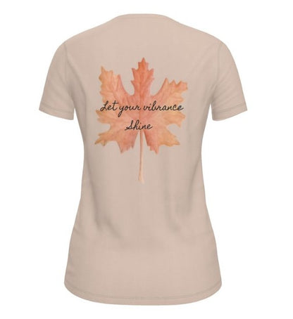 T-shirt femme « Laissez votre éclat briller » feuille d'érable
