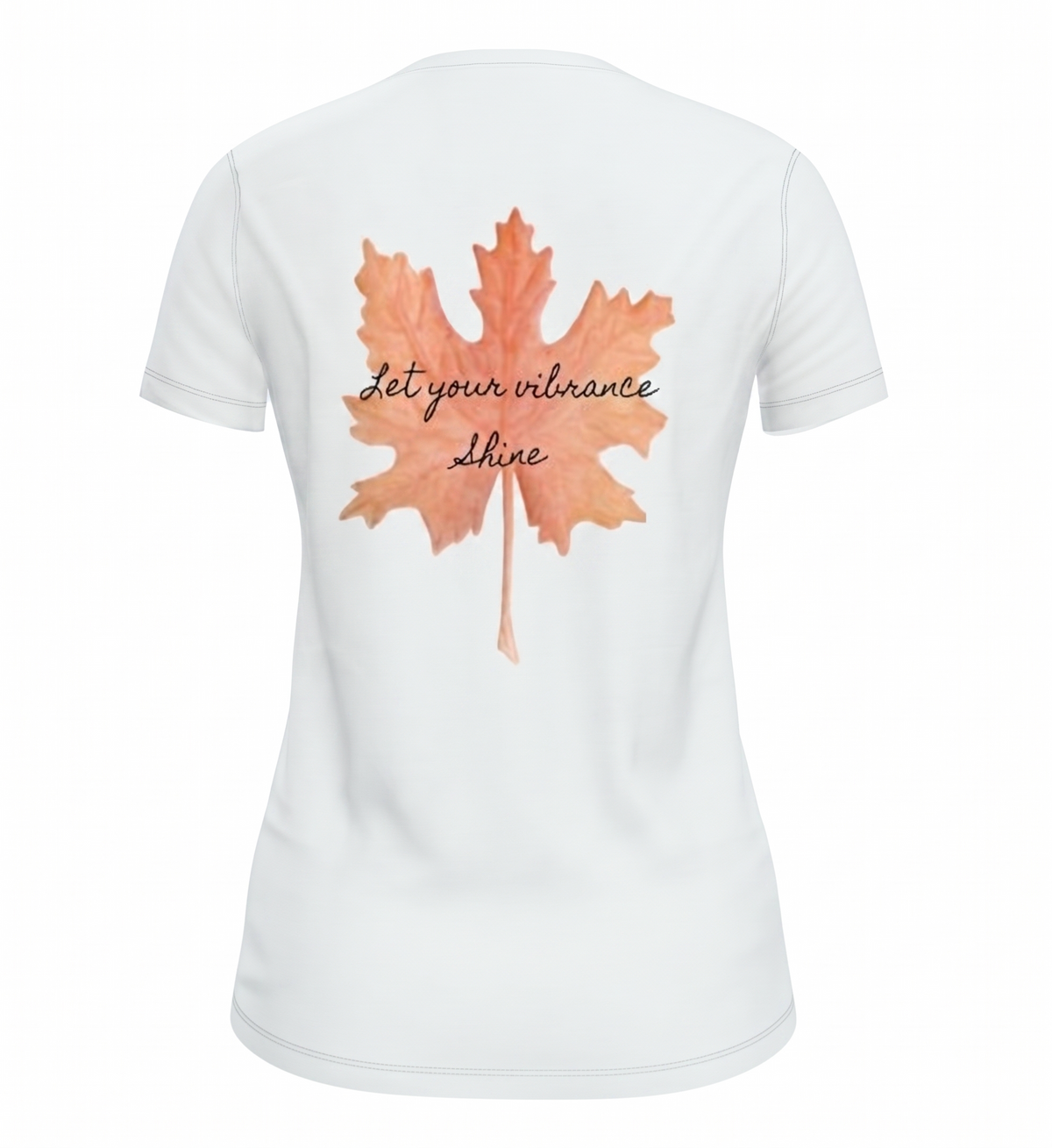 T-shirt femme « Laissez votre éclat briller » feuille d'érable