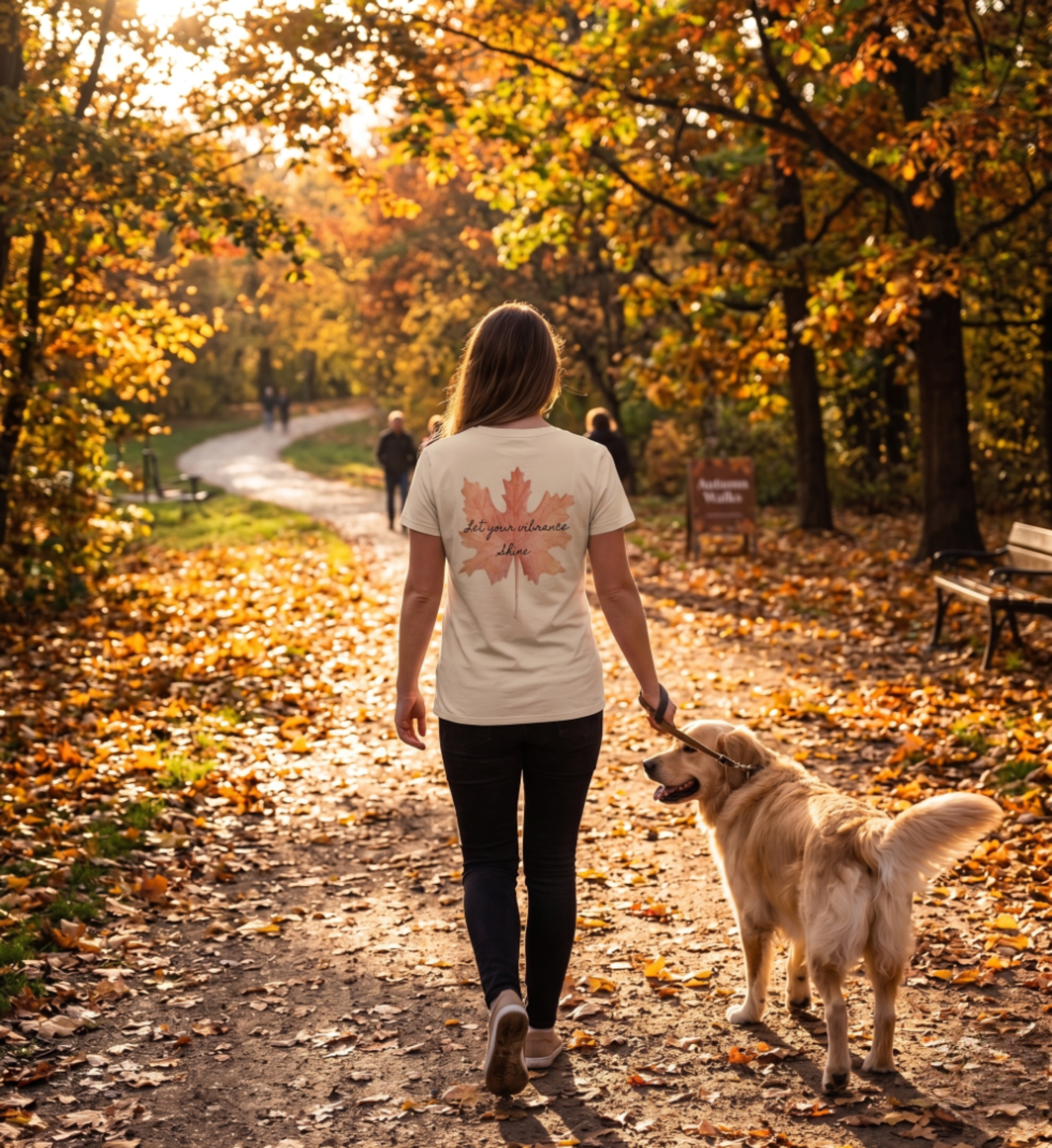 'Let your Vibrance Shine' Maple Leaf Women's T-Shirt