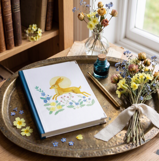 Meadow Hare: Luxury Satin Hardcover Journal