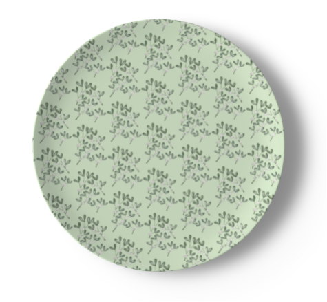 'Mistletoe Sage' Fine China Plates