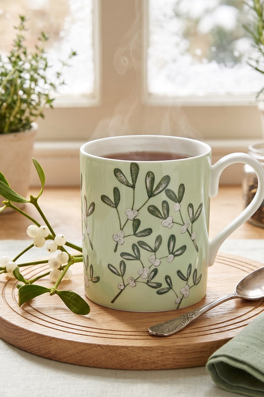 Botanical Sanctuary . . . 'Mistletoe Sage' Fine Bone China Mug