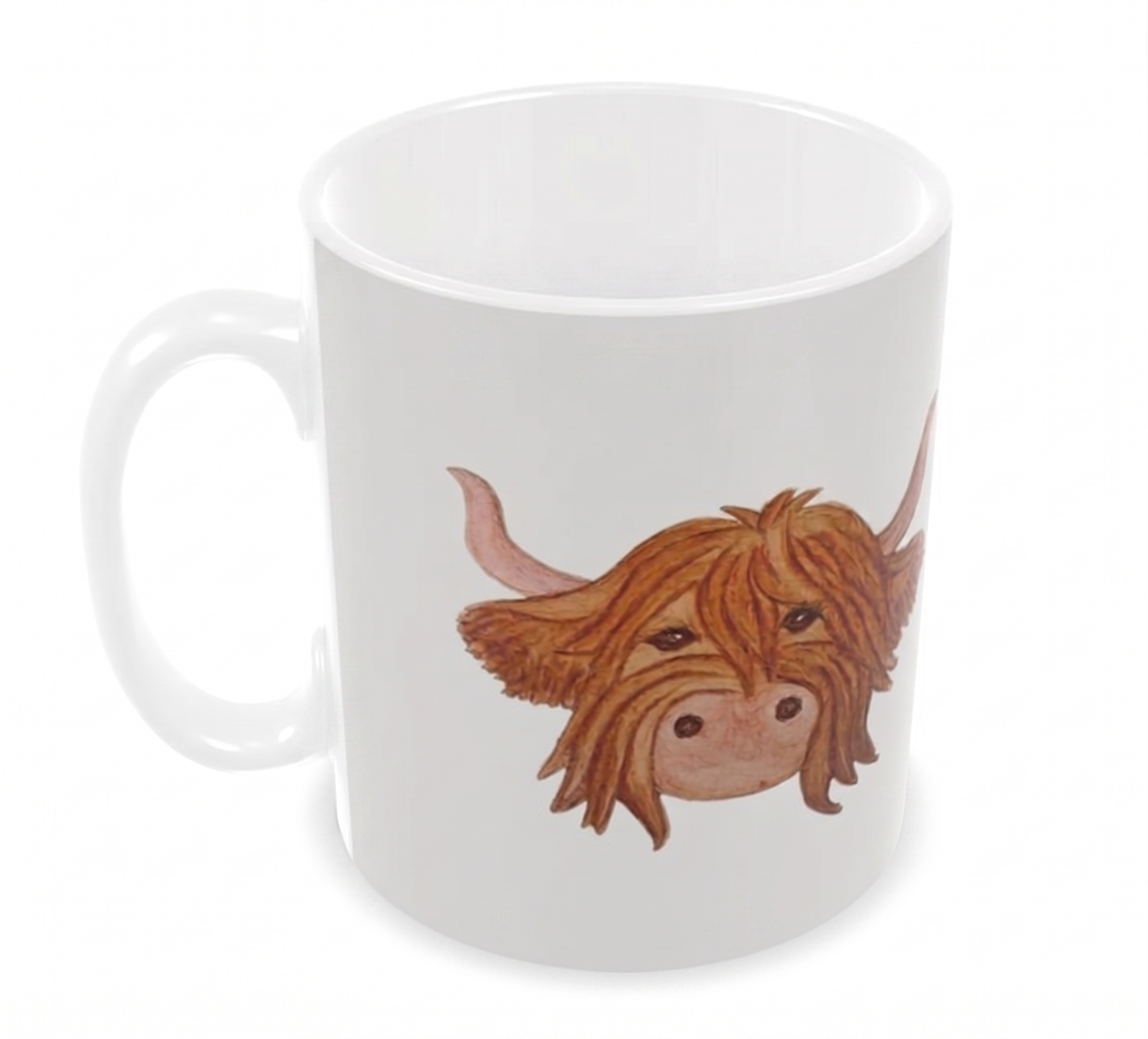 'Moo-dy Until Caffinated' Highland Cow Mug