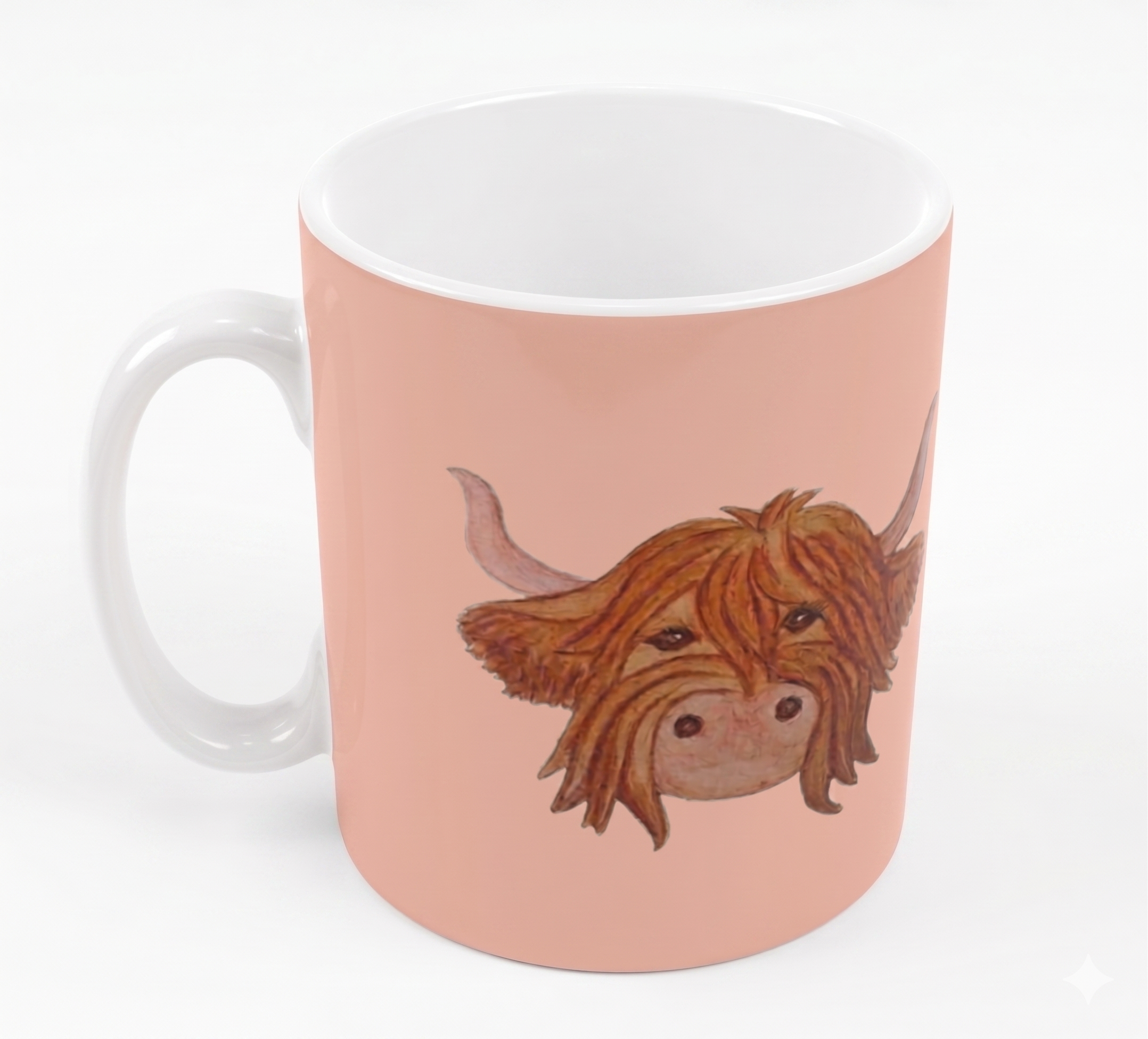 'Moo-dy Until Caffinated' Highland Cow Mug