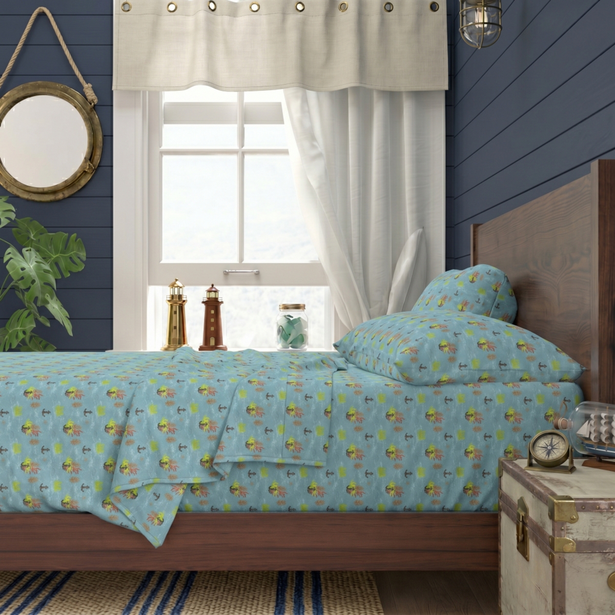 Draps de lit en coton Nautica Botanica