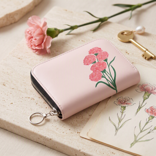 Pink Carnation: Luxury Handmade Nappa Leather Purse