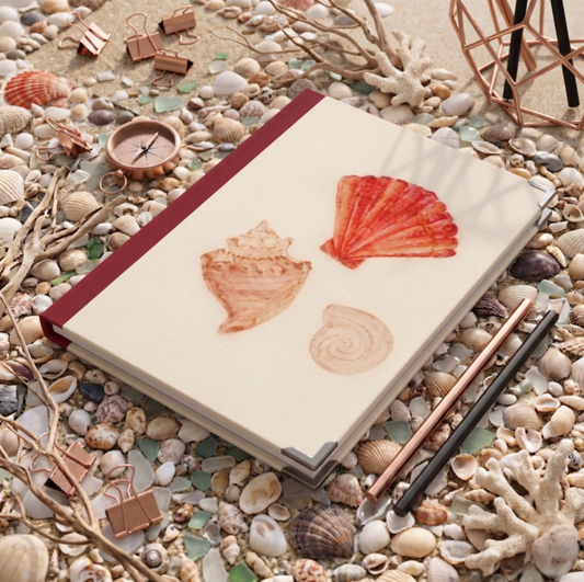Coastal Shells Hardcover Journal