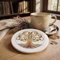 The Tree of Life: Round Ceramic Gloss Coaster