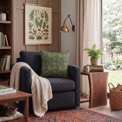 Housse de coussin Murmures du Bois Sauvage