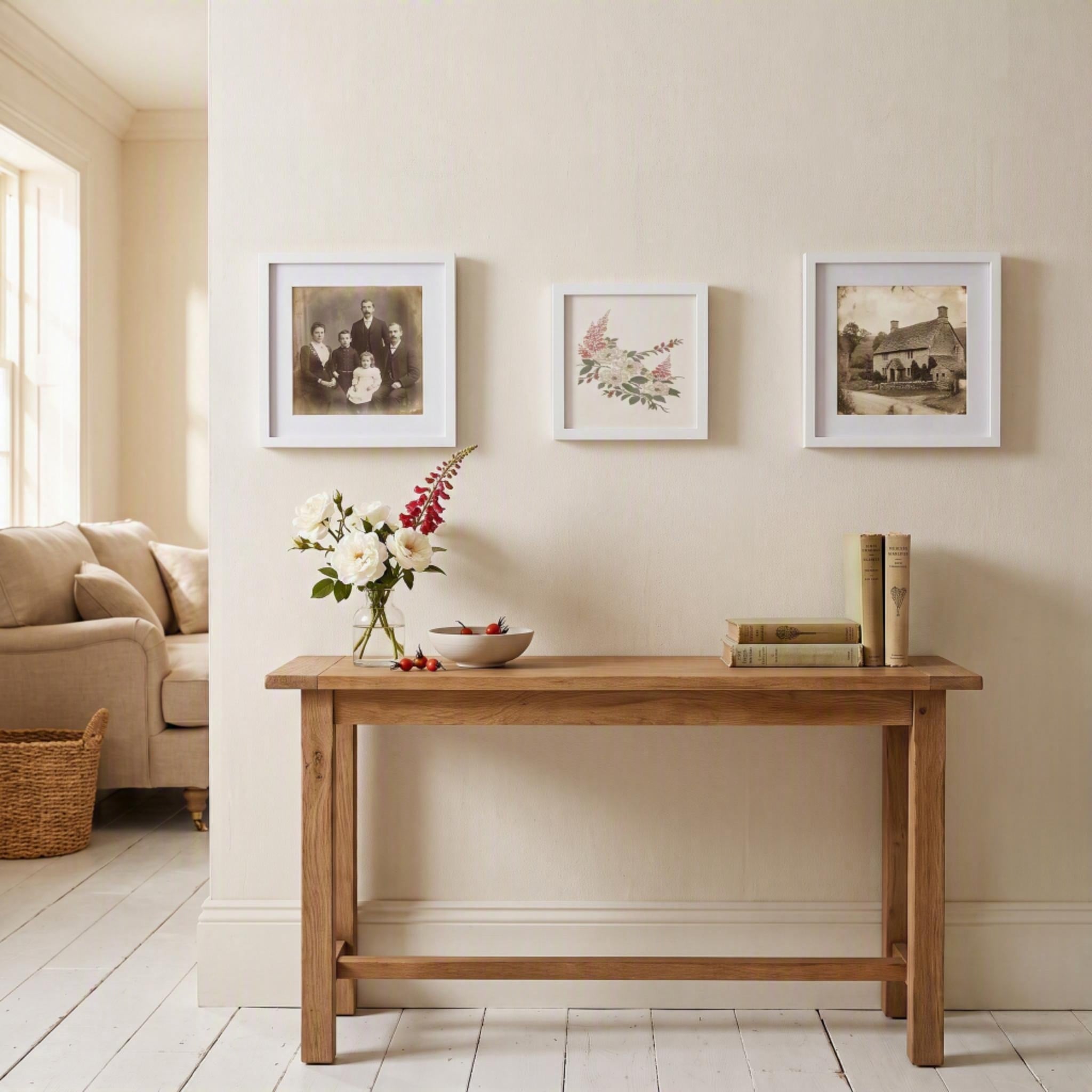 Botanical Blooms . . . 'Wild Evergreen Rose & Pinks' Framed Mini Art