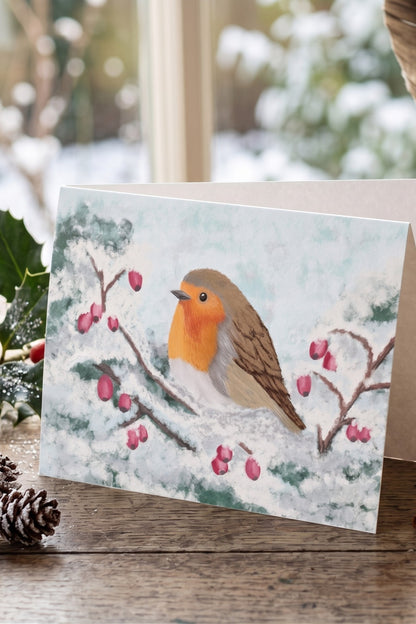 'Winter Robin' Greetings Cards