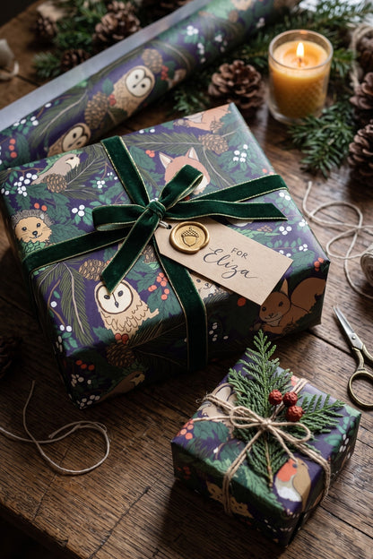'Winter Woodland' Luxury Designer Wrapping Paper